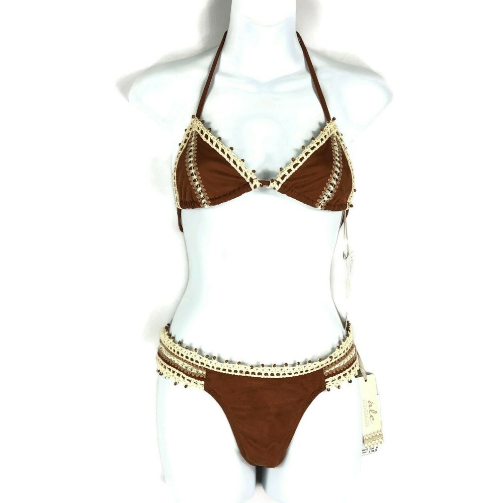 NEW Ale Alessandra Swim Triangle Bikini Embellish